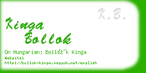 kinga bollok business card